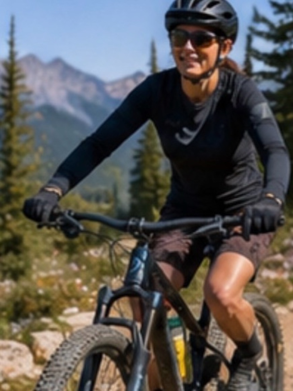 Rapha Black Long Sleeve Jersey with White Label